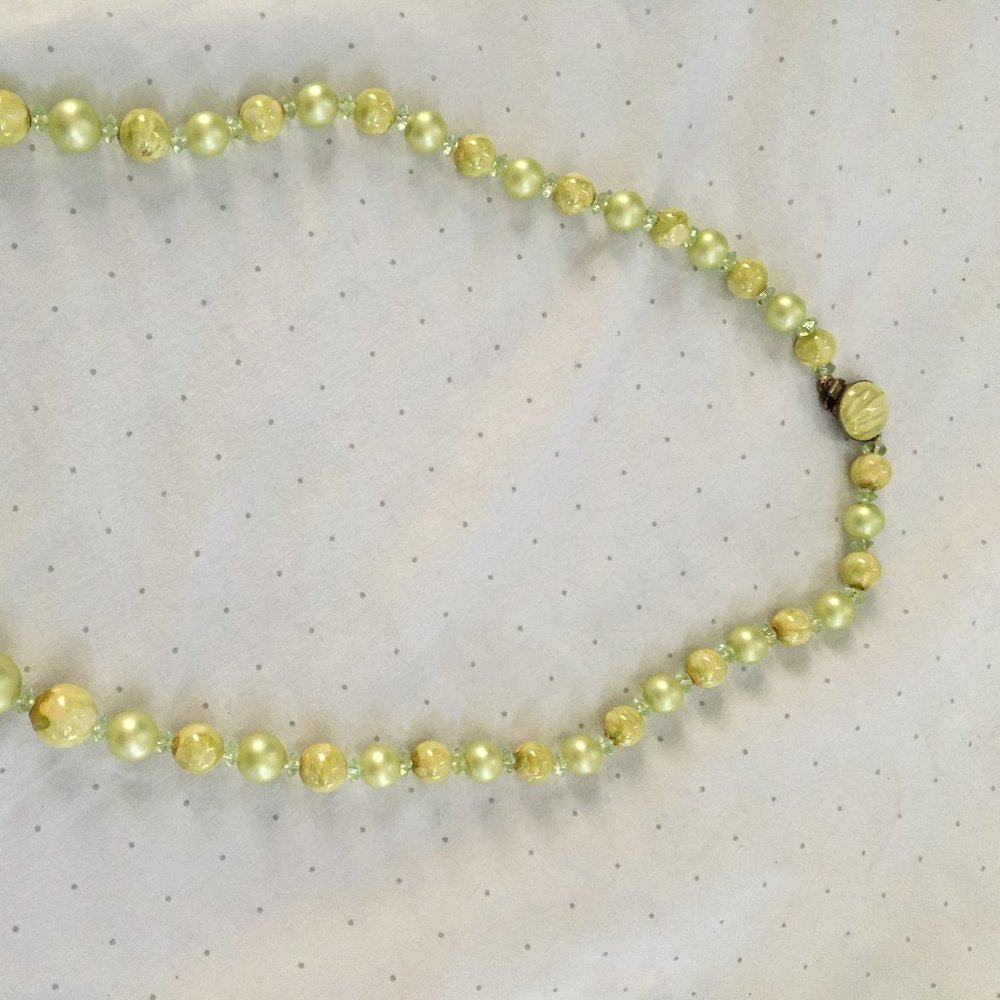 green vintage necklace womens
